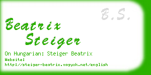 beatrix steiger business card